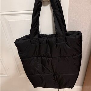 Nordstrom Black Quilted Puffer Tote
